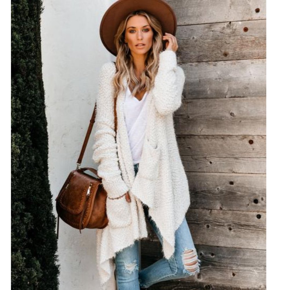 AMANDA Long Pocketed Cardigan